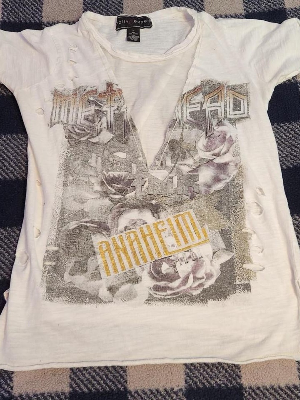 scene emo distressed style shirt by polly & Esther
